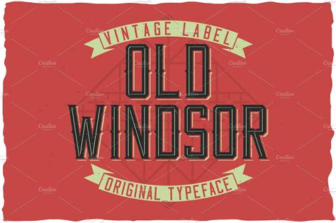 Old Windsor Vintage Typeface Serif Fonts ~ Creative Market