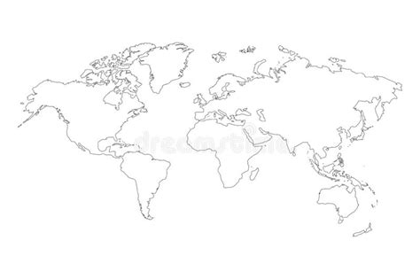 World Map Outline Stock Illustration Illustration Of Clear 10694466