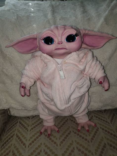 Pink Baby Yoda Etsy Baby Yoda Baby Pink Yoda