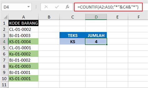 Cara Menghitung Jumlah Cell Yang Terisi Teks Tertentu Pada Microsoft Excel