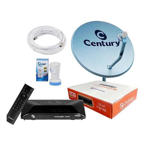 Antena Parabolica Digital Century Kit Completo Com Midia Box B5