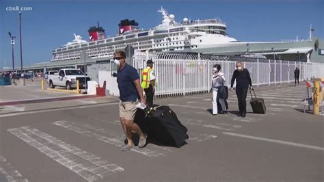 Cruise Ship Passengers Disembark In San Diego