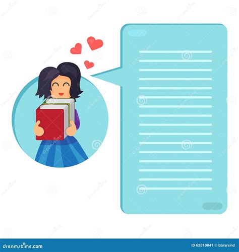 Girl Hugging Books Stock Illustration Illustration Of Blank 62810041