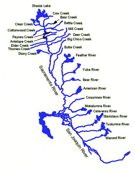 H417exam2 California Waterways Map Printable Maps