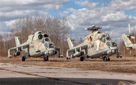 Abandoned Russian Attack Helicopter Stock Photo Image Of Fuselage