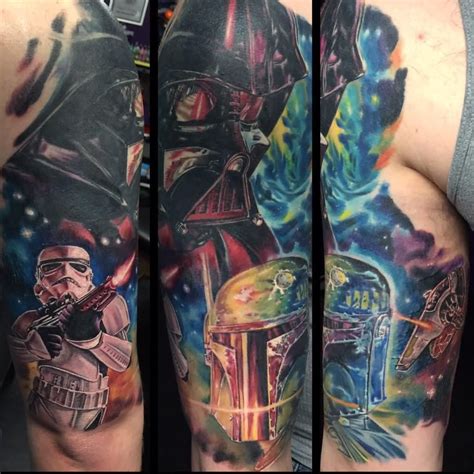 Capitão james kirk #diegocurcio #brazilianartist #tatuadoresdobrasil #brasil #brazil #pontilhismo #capitaokirk #captainkirk #jameskirk #startrek #actor #ator #movie #filme. 70+ Incredible Star Wars Tattoos | Sleeve tattoos, Half ...