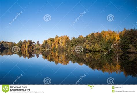 Autumn Lake Landscape Stock Image Image Of Autumn Nature 54471843
