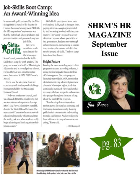 Jan Farve Featured In This Months Shrm Hr Magazine Human Resource