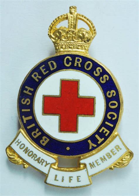 British Red Cross Badge Of Honorary Life Membership British Red Cross