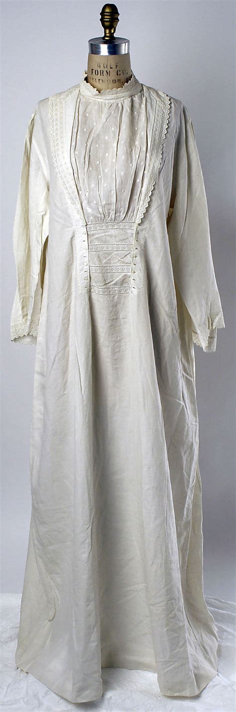 1870 Nightgown Wedding Nightgown Negligee Peignoir Costume Institute