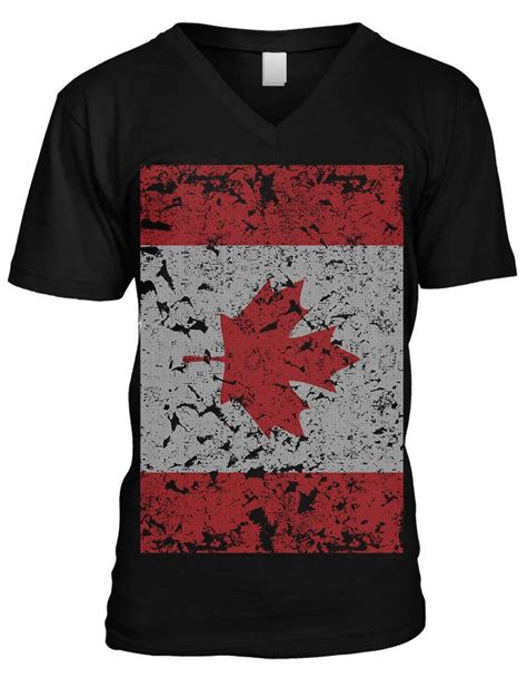 Oversized Canadian Country Flag Canada Pride Mens V Neck T Shirt 13 48 Picclick