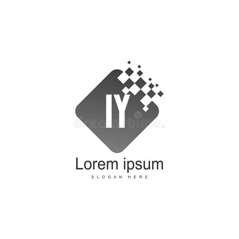 Initial Iy Logo Template With Modern Frame Minimalist Iy Letter Logo