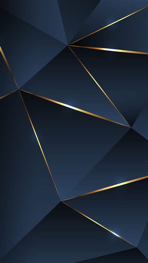 Navy And Gold Kiss Navy Dark Geometrics Gold Pattern Hd Phone