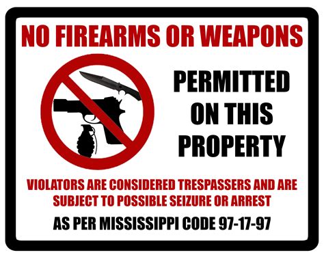 Free Printable No Firearms Allowed Signs Printable Templates