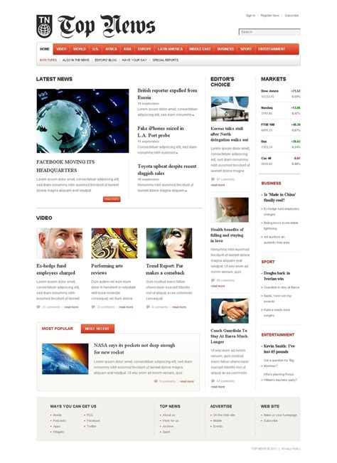 News Portal Joomla Template 37497