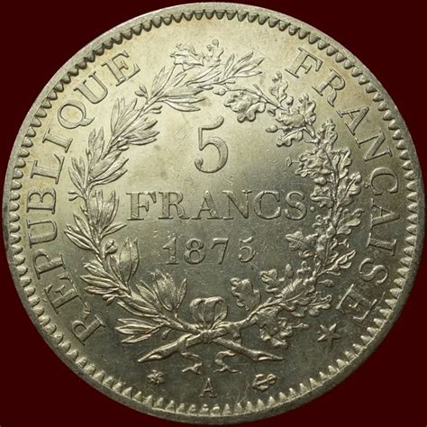France 5 Francs 1875 A Hercule Silver Catawiki