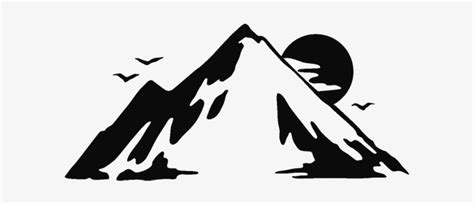 Mountain Image Mountain Vector Black And White Transparent Png