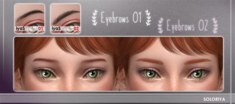 Soloriya Eyes N03 Eyebrows N01 02 Lipstick N02 Sims 4