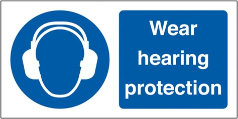 Wear Hearing Protection Self Adhesive Vinyl Labels Safetyshop