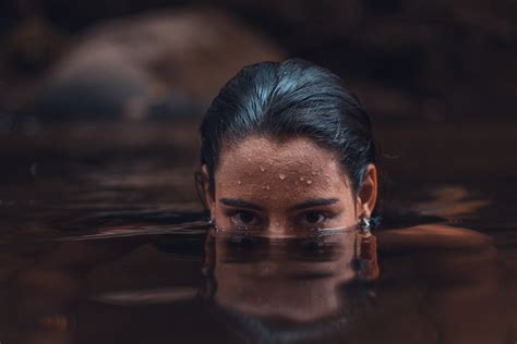 Human Reflection In Water