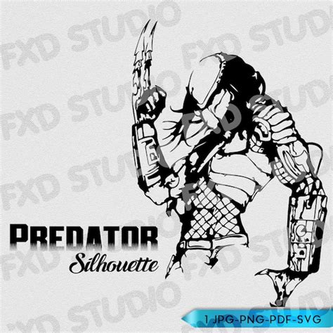 Predator Silhouette Clip Art Image Predator Clip Art Etsy