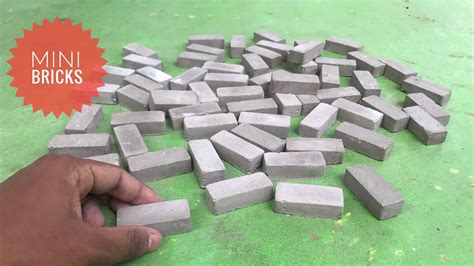 HOW TO MAKE MINIATURE CEMENT BRICKS EASILY AT HOME - YouTube
