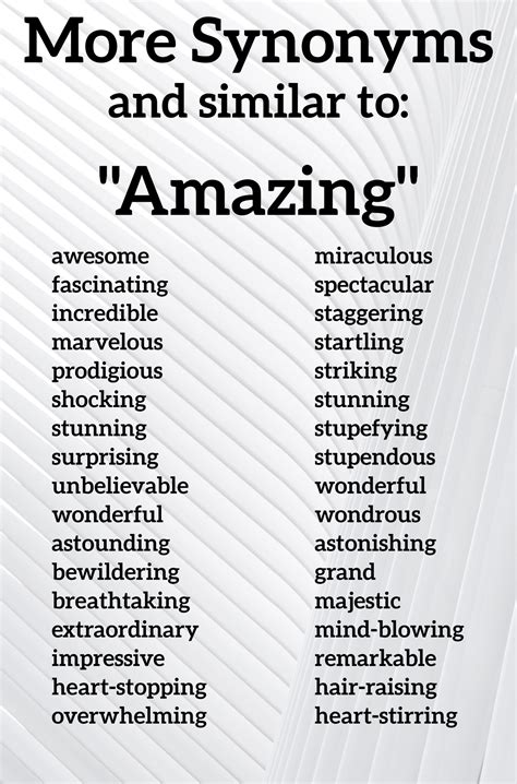 More synonyms for amazing in 2021 | Essay writing skills, Writing words ...