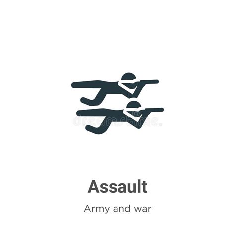 Assault Vector Icon On White Background Flat Vector Assault Icon