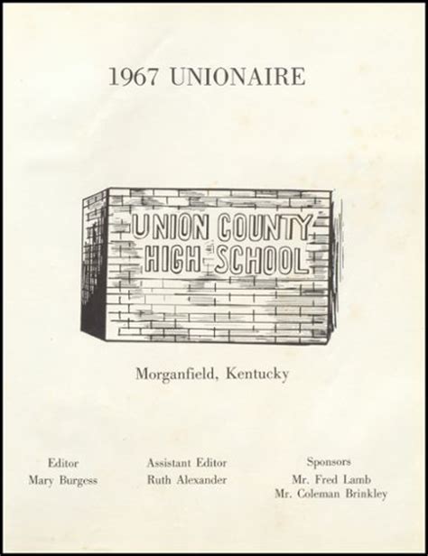 Explore 1967 Union County High School Yearbook Morganfield Ky Classmates