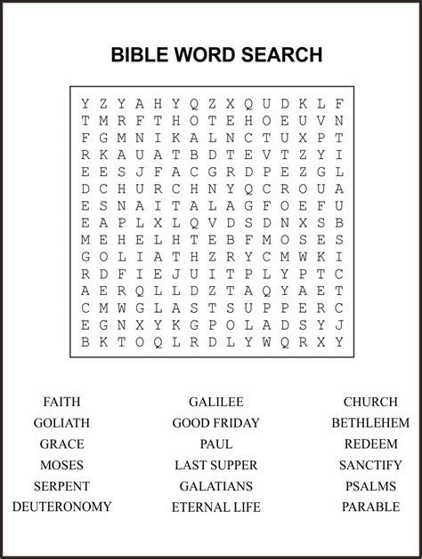7 Best Church Word Searches Printables