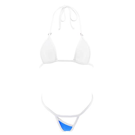 Buy SHERRYLOc Sheer Top Mini G String Bottom Tiny Small Swimsuit Sexy