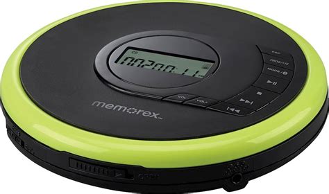 Memorex Portable Cd Player With Bluetooth Black With Bright Green