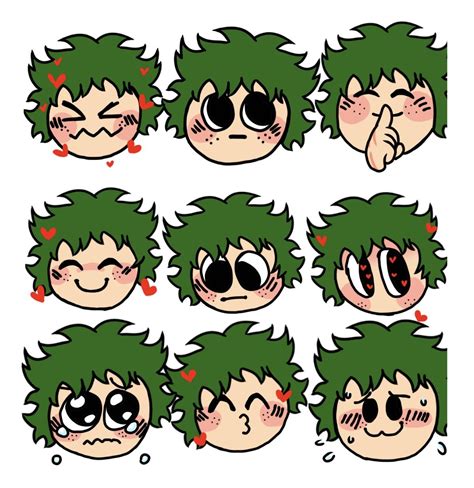 Izuku Emojis Emoji Anime Villain Deku