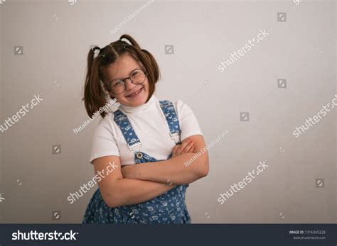 Funny Fat Kid Girl Glasses Funny Stock Photo 1316345228 Shutterstock