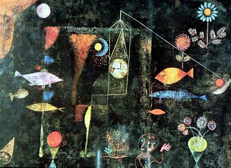 The colorful figures were then scratched and scrawled out by klee on the dark background. Solitary Dog Sculptor I: Painter: Klee Paul - Part 10 - Links