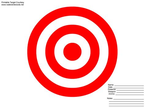 You will get all the popular categories on this platform. Free Printable Targets - Water And Woods