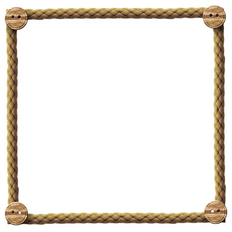 Borders And Frames Rope Picture Frames Clip Art Rope Png Download