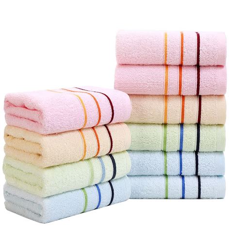 Pcs Makapal Tela Cotton Hand Towel Stripes Shopee Philippines