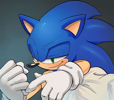 Sonic The Hedge Is Brushing His Teeth With A Toothbrush
