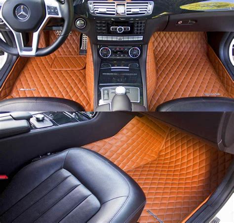Diamond Stitched Luxury Leather Custom Car Mats