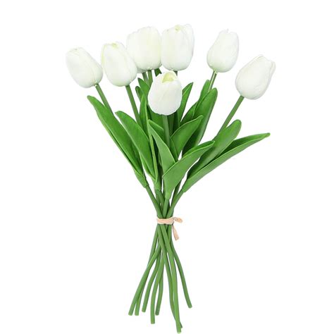 Faux White Bunch Of Tulips No5a Interiors