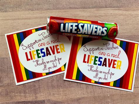 Instant Download Teacher Appreciation Lifesaver Printables Etsy