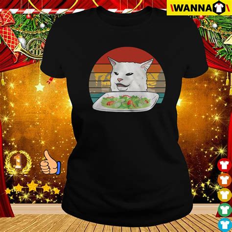 Yelling At Confused Cat At Dinner Table Meme Christmas Shirt Sweater