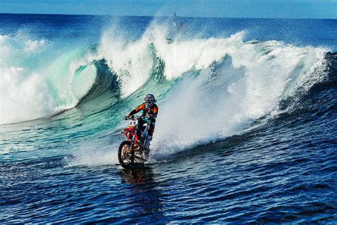 Robbie Maddison Surfs Waves On A Dirt Bike