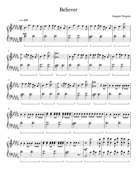 Piano sheet music free download pdf, pianosheetmusicfreedownloadpdf.blogspot.com piano sheet music release download pdf blog is a personal blog that aims to share guidance nearly a heap of piano sheet for free, the new target is unaided as an theoretical medium and not for sale. Believer Imagine Dragons sheet music for Piano download free in PDF or MIDI