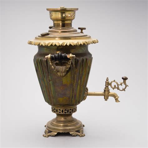 A Russian Brass Samovar By Batashev Tula Around 1900 Bukowskis