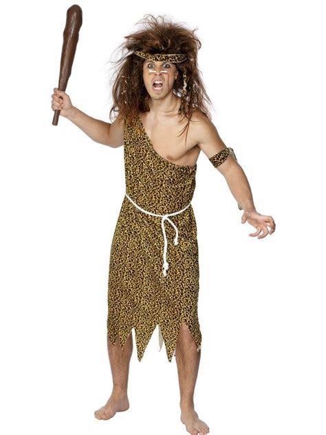 Sale Adult Caveman Jungle Tarzan Mens Fancy Dress Costume Stag Party Outfit Ebay