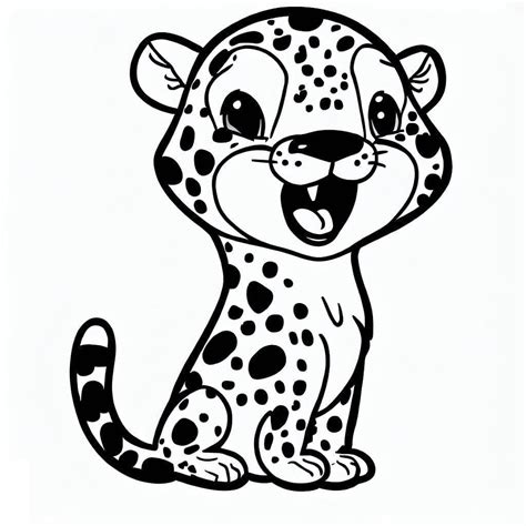 Baby Cheetah Coloring Page Download Print Or Color Online For Free