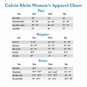 Calvin Klein Size Chart Calvin Klein Ladies Size