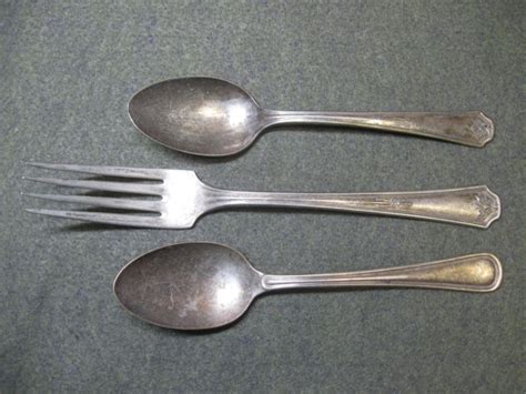 Vintage Carlton And Wm Rogers Silver Plate Fork And Spoons Antique